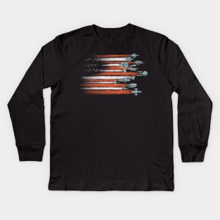 Vintage Sci-Flyers Kids Long Sleeve T-Shirt